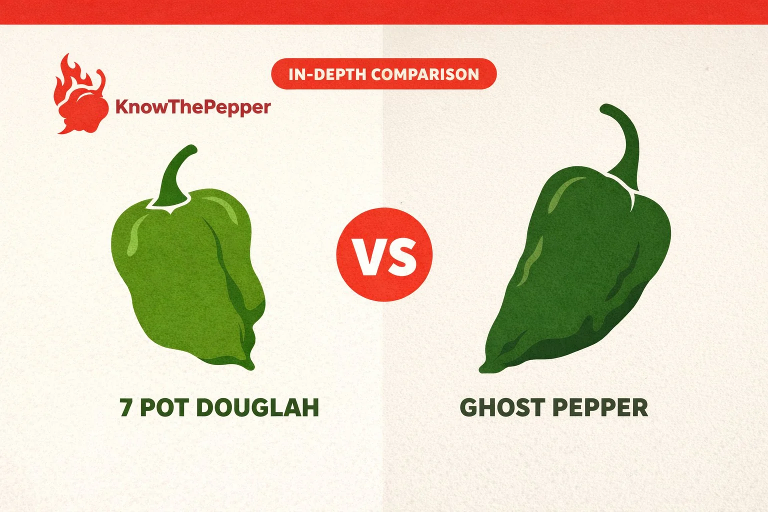 7 Pot Douglah vs Ghost Pepper comparison