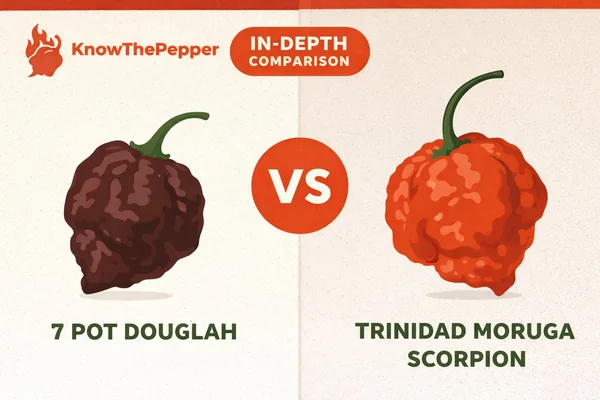 7 Pot Douglah vs Trinidad Moruga Scorpion: Compared