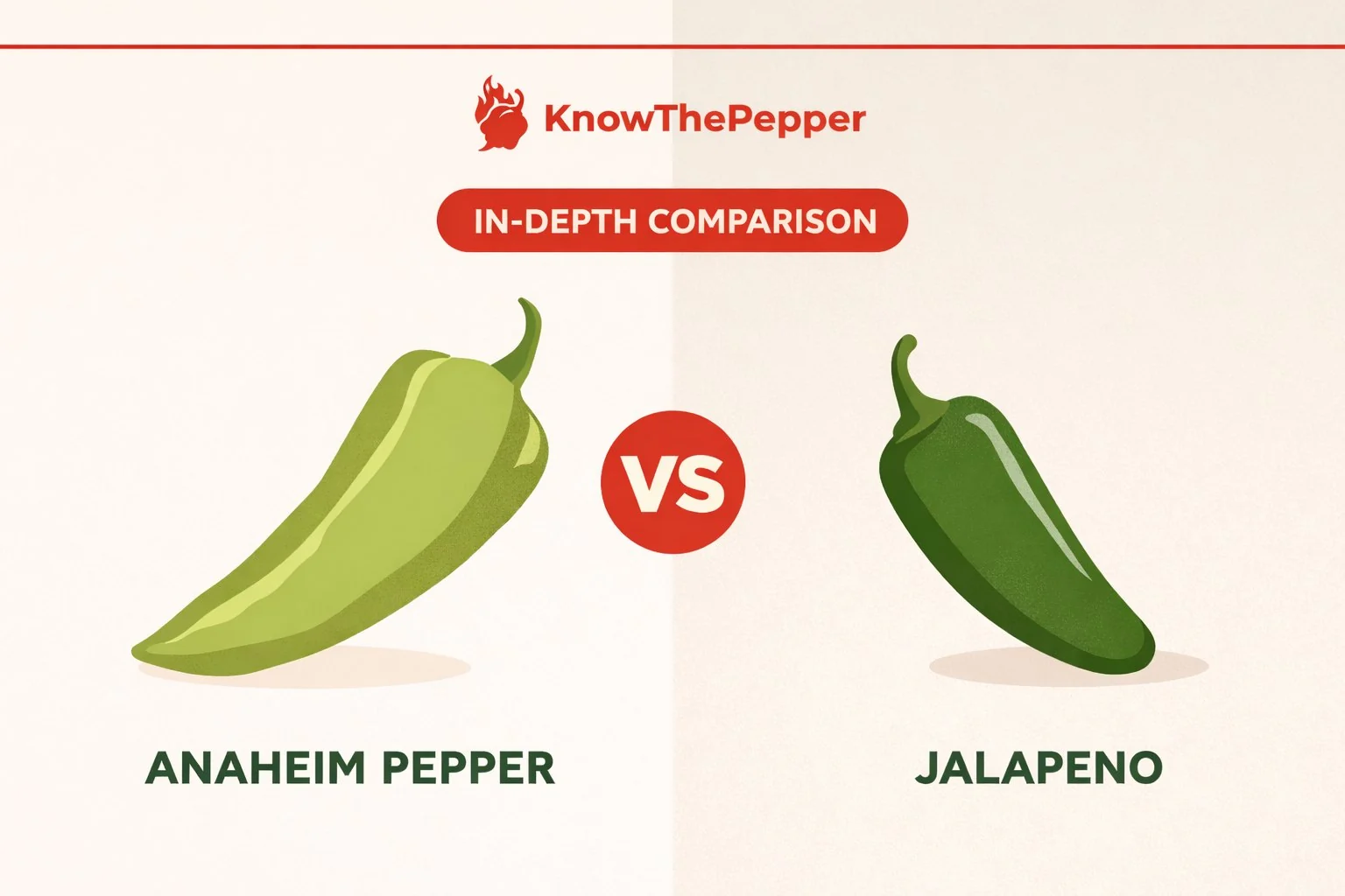Anaheim Pepper vs Jalapeño comparison