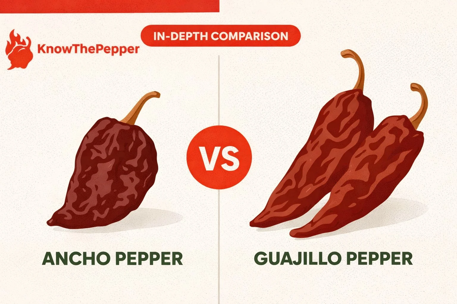 Ancho Pepper vs Guajillo Pepper comparison