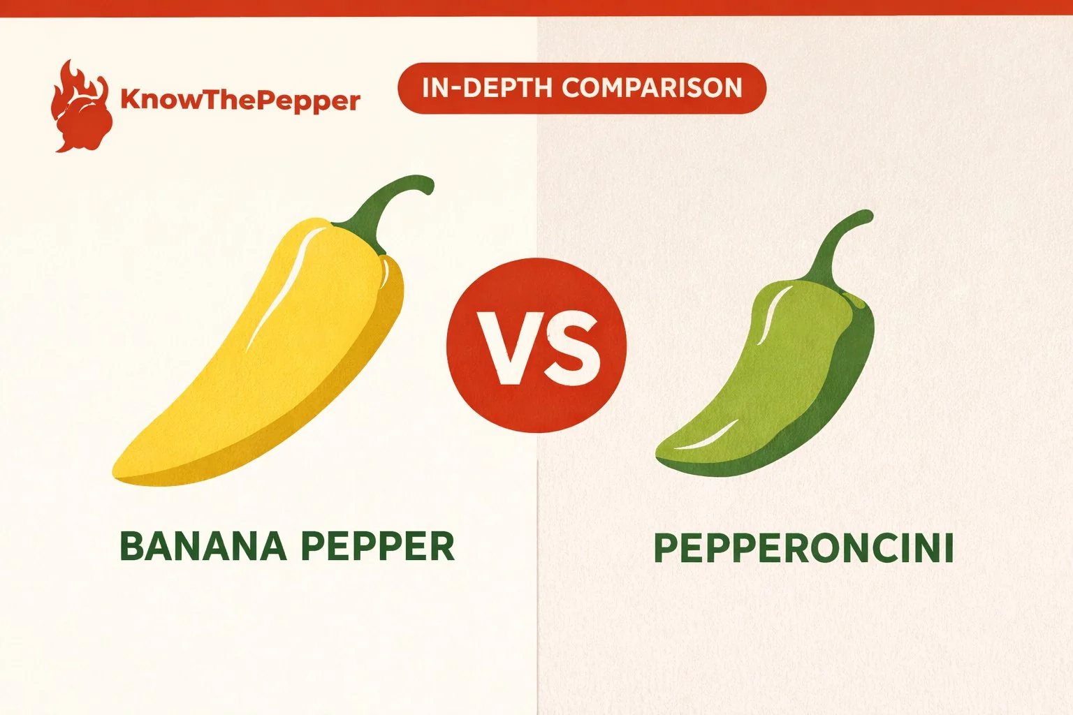 Banana Pepper vs Pepperoncini comparison