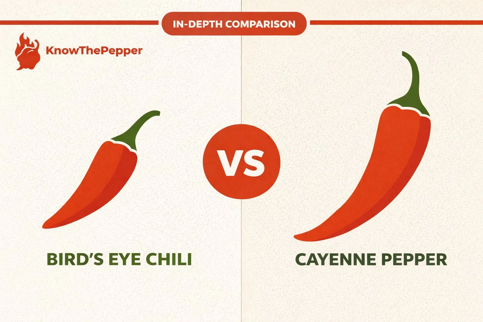 Bird's Eye Chili vs Cayenne Pepper comparison