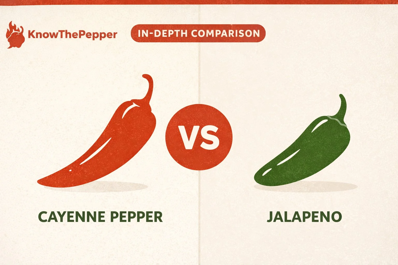 Cayenne Pepper vs Jalapeño comparison
