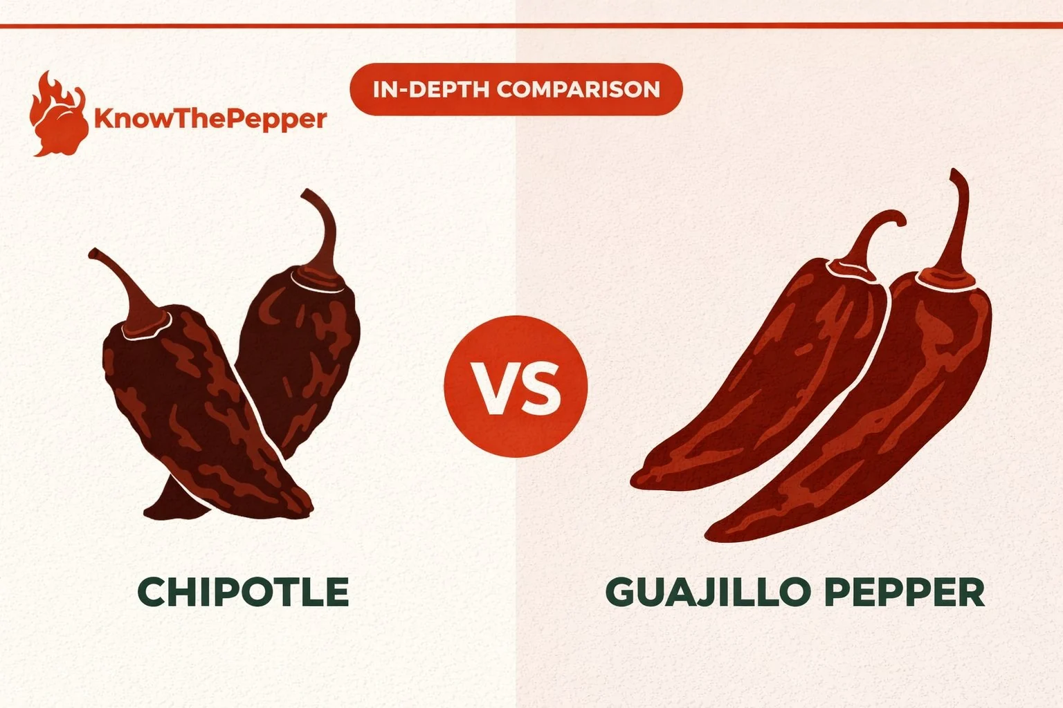 Chipotle vs Guajillo Pepper comparison