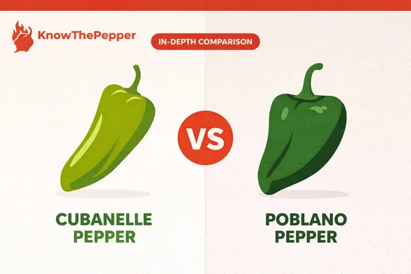 Cubanelle Pepper vs Poblano Pepper: What's the Difference?