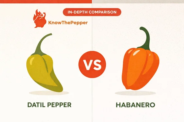 Datil Pepper vs Habanero: Side-by-Side Pepper Comparison