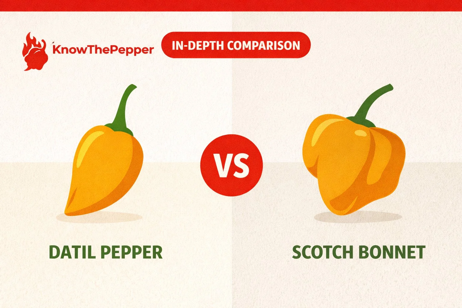 Datil Pepper vs Scotch Bonnet comparison