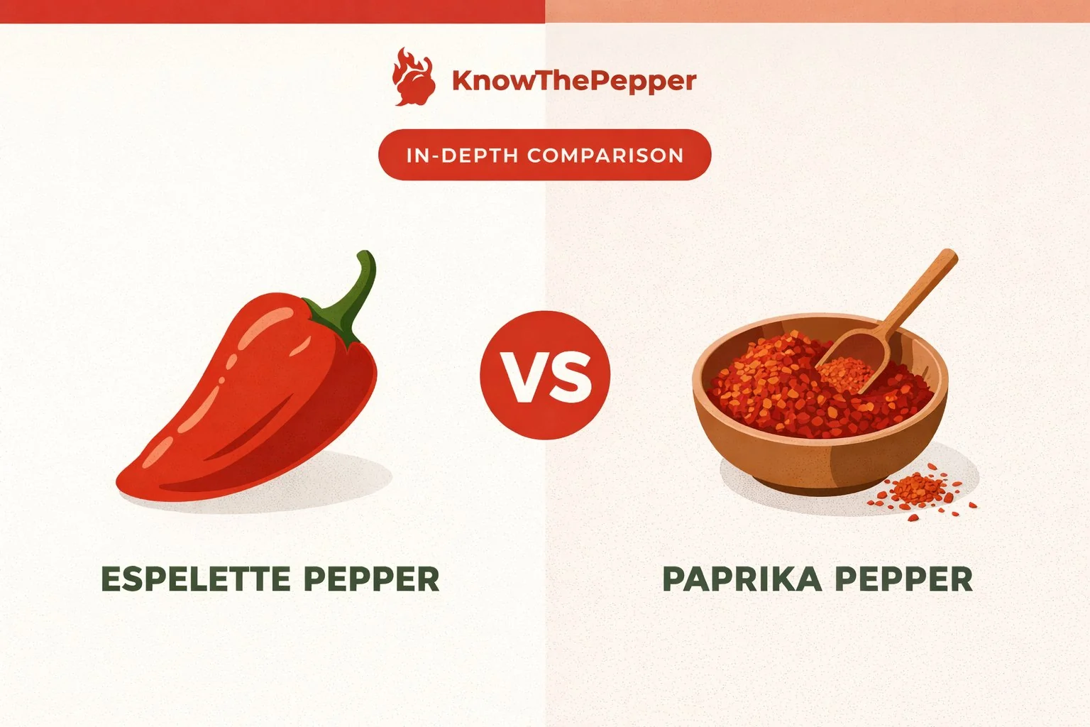 Espelette Pepper vs Paprika Pepper comparison