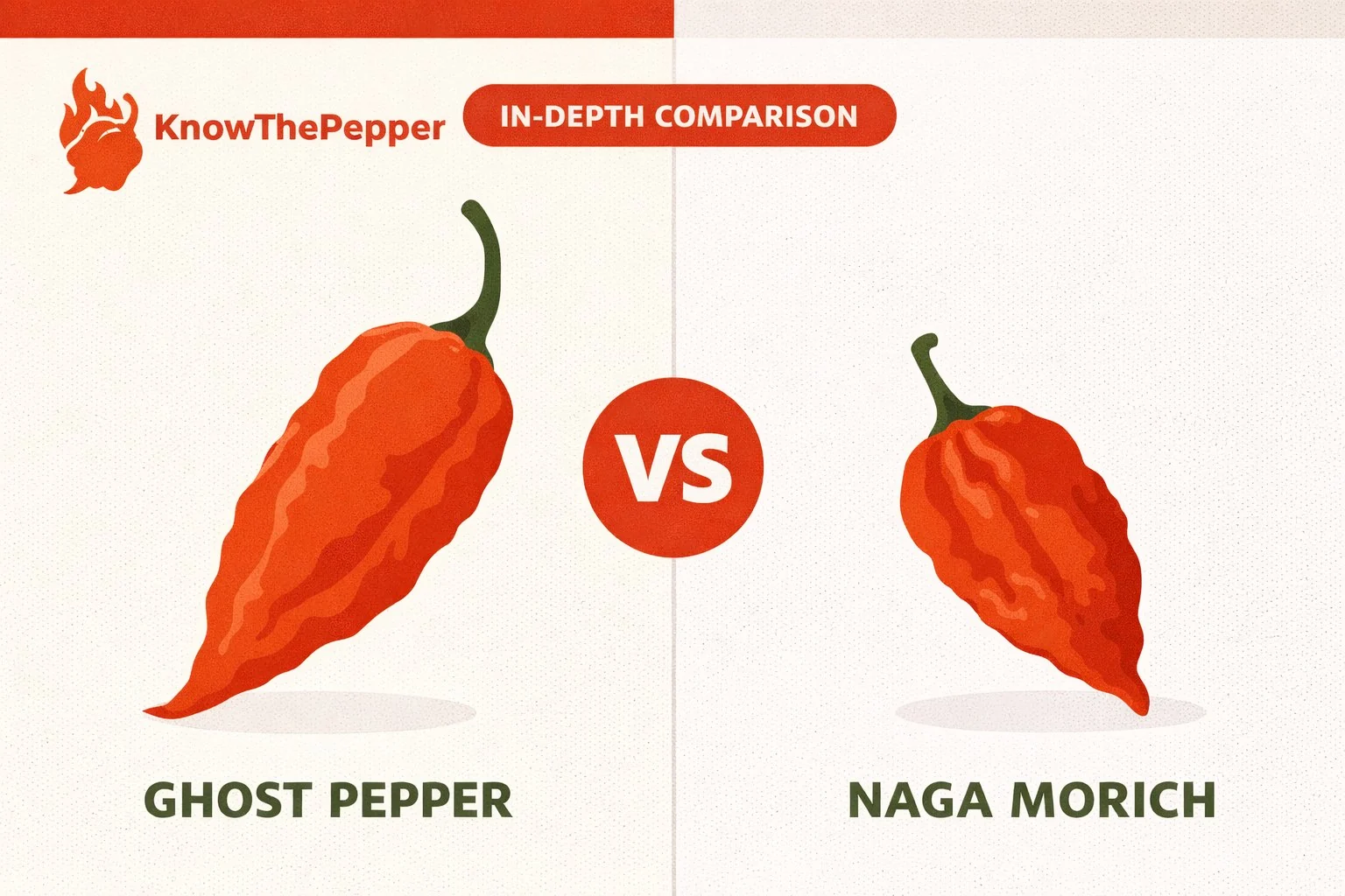 Ghost Pepper vs Naga Morich comparison