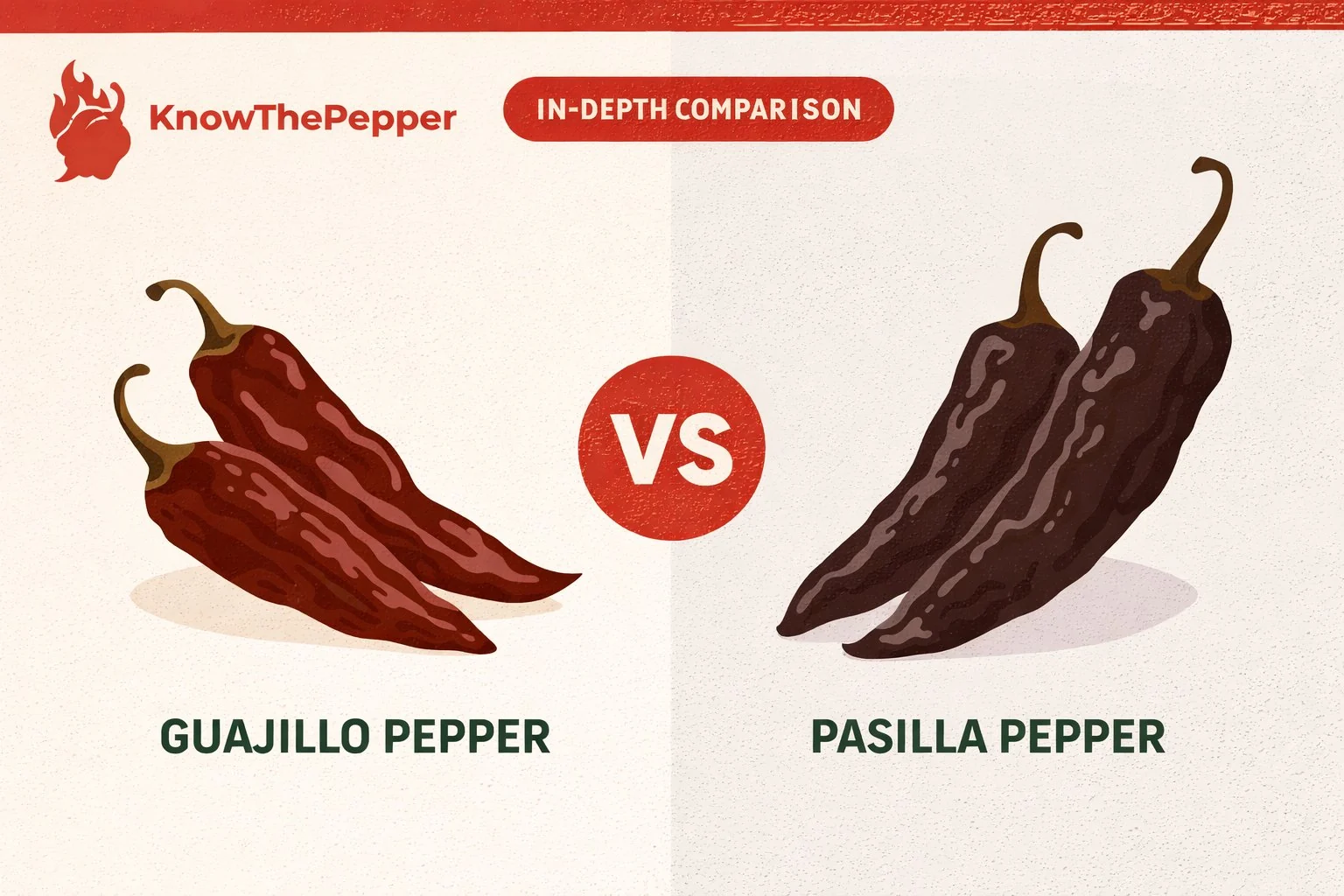 Guajillo Pepper vs Pasilla Pepper comparison