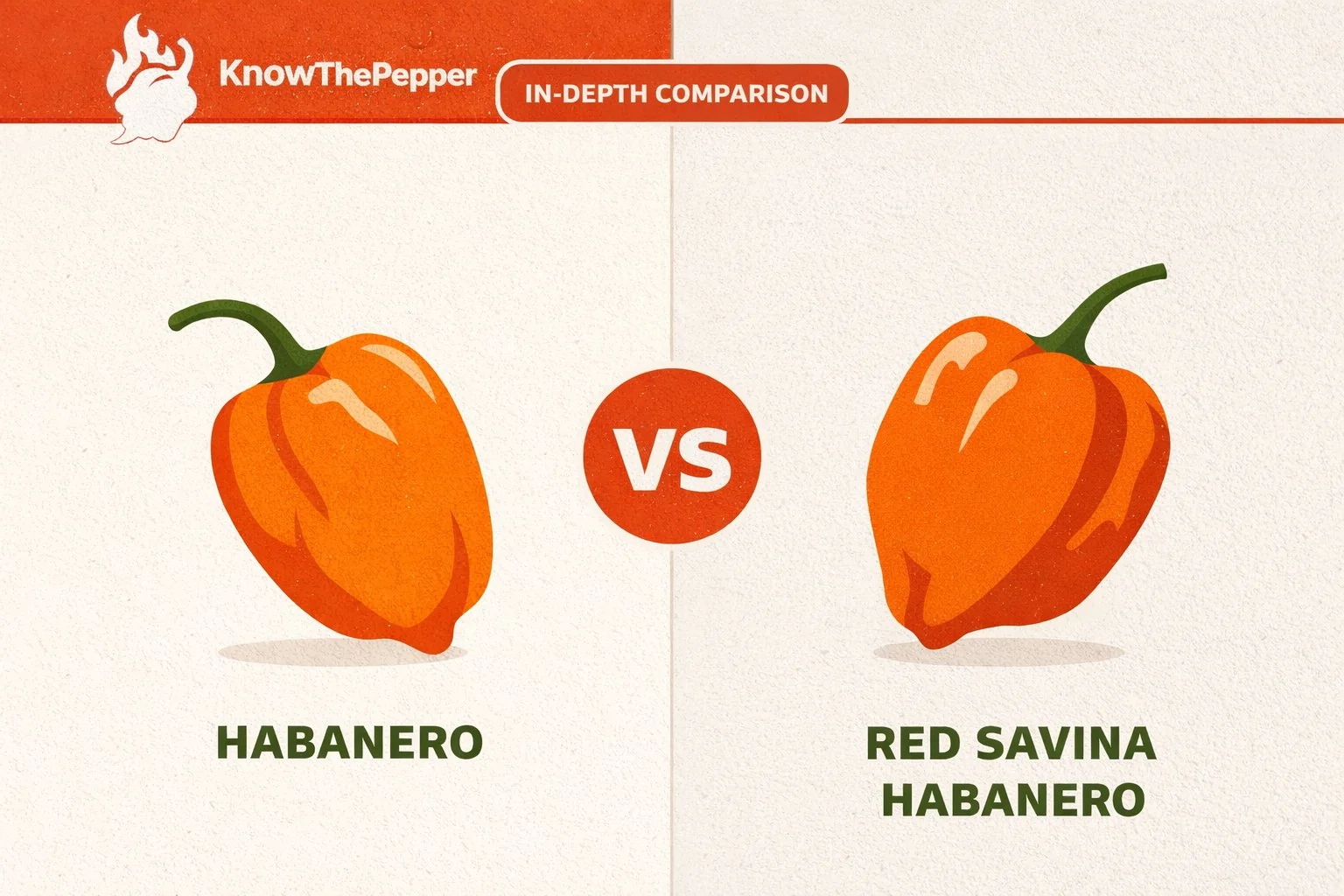 Habanero vs Red Savina Habanero comparison