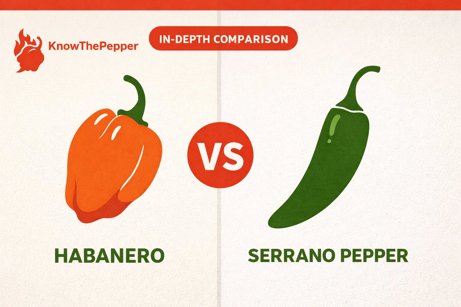 Habanero vs Serrano Pepper comparison