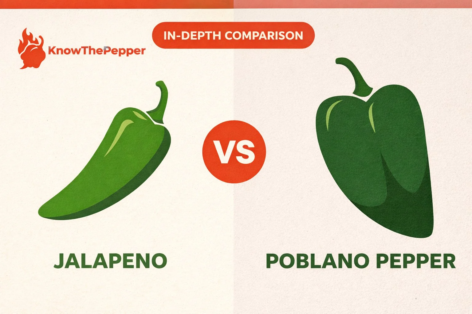 Jalapeño vs Poblano Pepper comparison