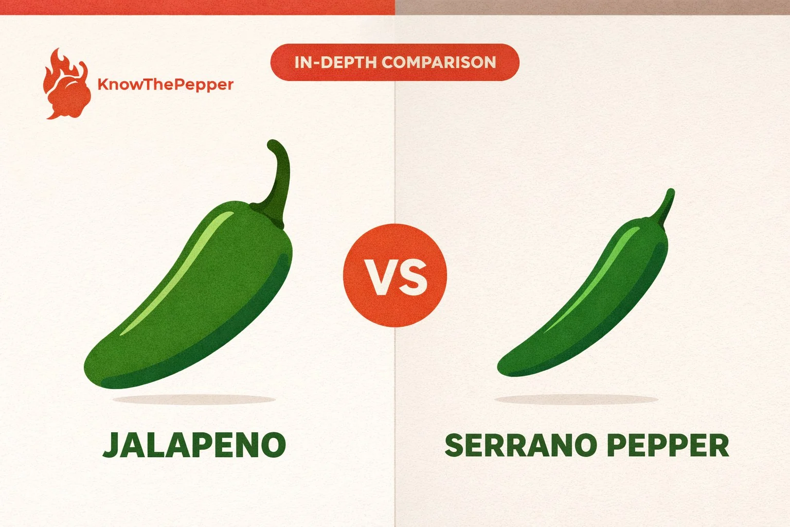 Jalapeño vs Serrano Pepper comparison