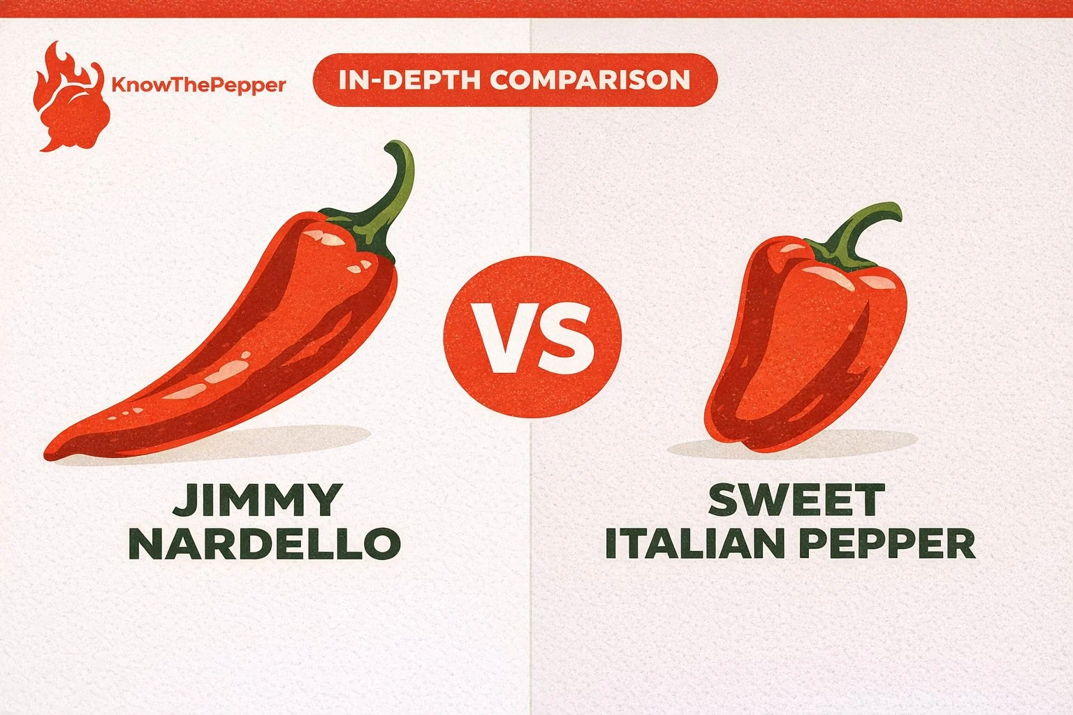 Jimmy Nardello vs Sweet Italian Pepper comparison