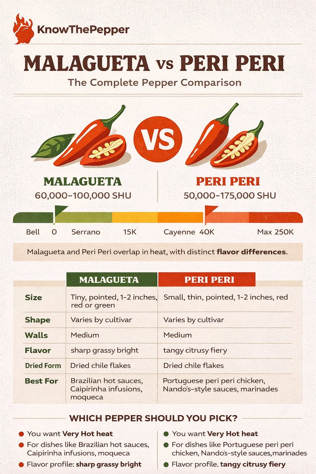 Malagueta and Peri Peri comparison