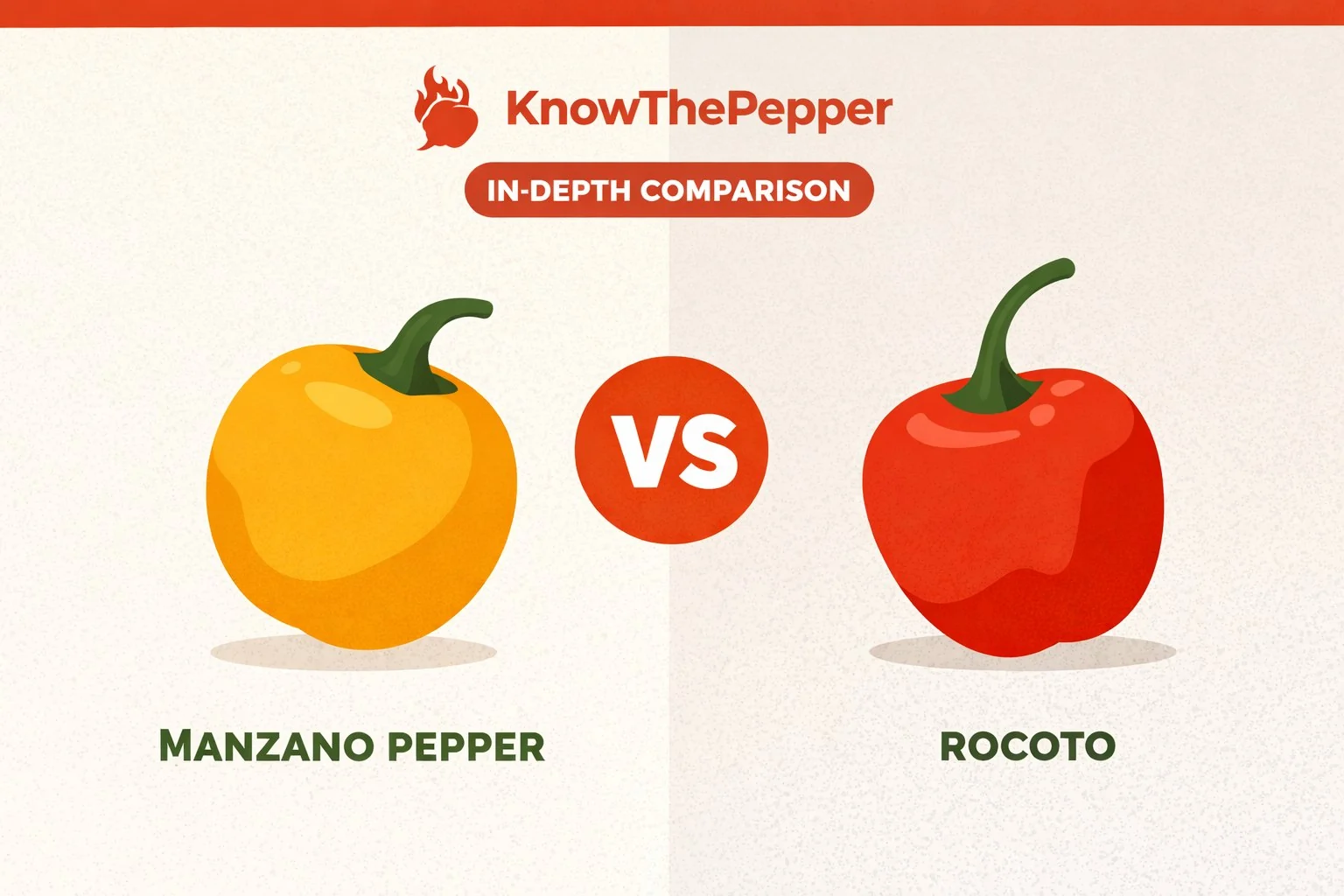 Manzano Pepper vs Rocoto comparison