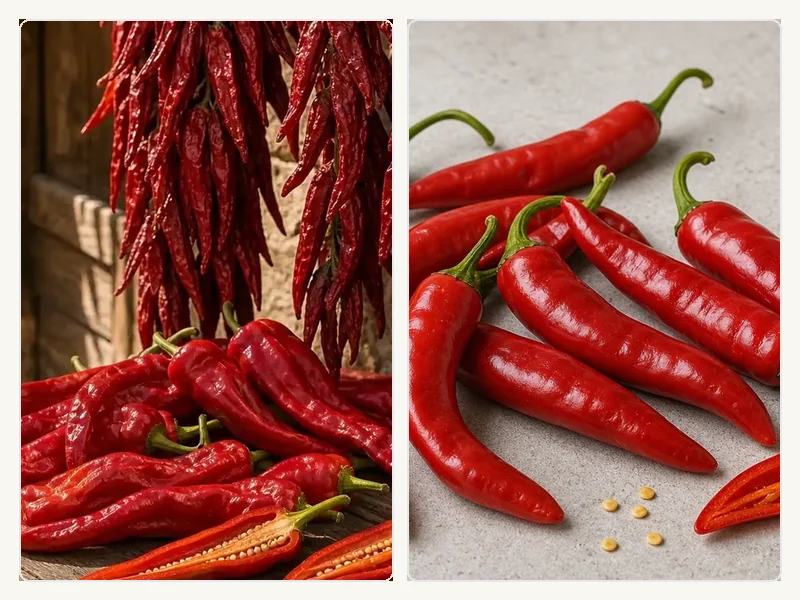 Peperone di Senise and Calabrian Chili comparison