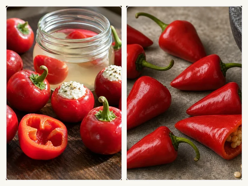Peppadew Pepper and Piquillo Pepper comparison