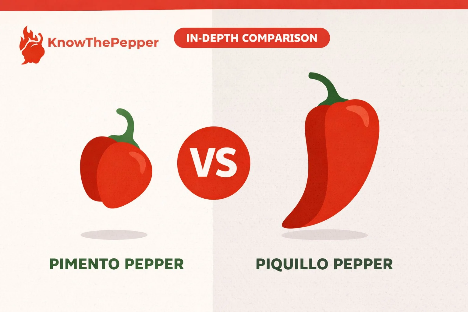 Pimento Pepper vs Piquillo Pepper comparison