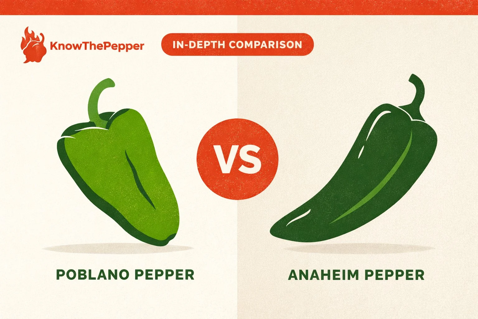 Poblano Pepper vs Anaheim Pepper comparison