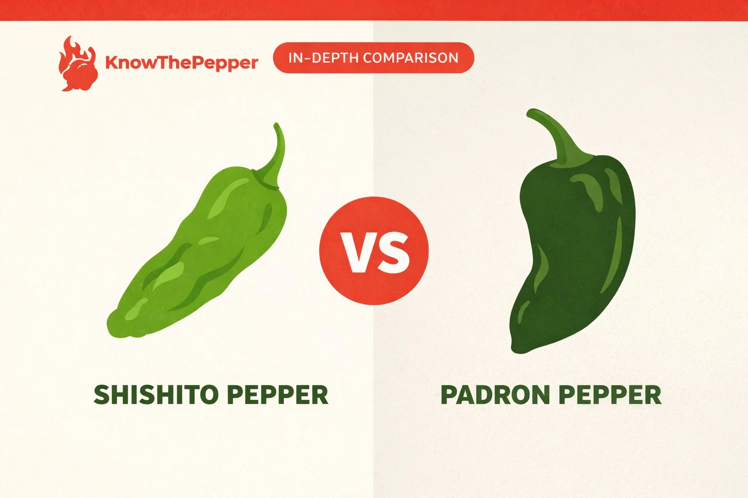 Shishito Pepper vs Padrón Pepper comparison