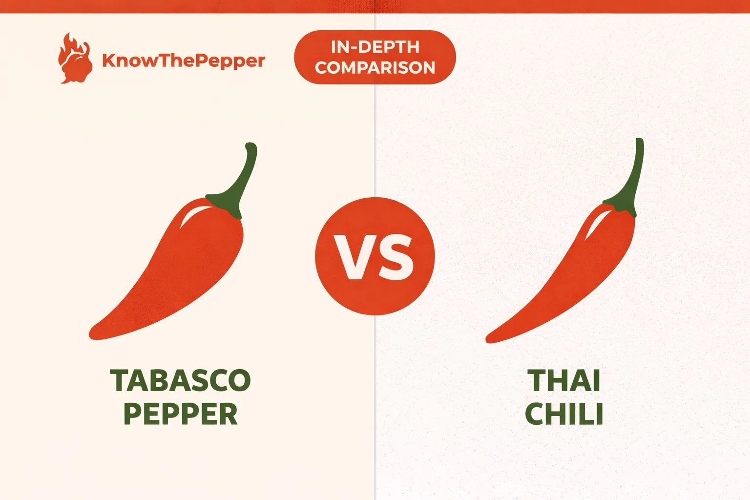 Tabasco Pepper vs Thai Chili comparison