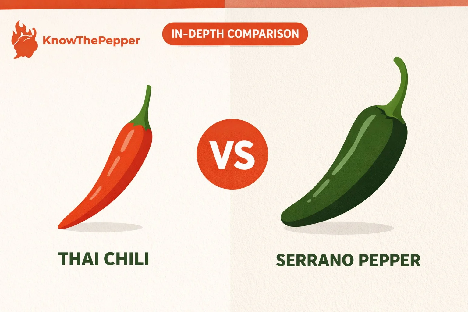 Thai Chili vs Serrano Pepper comparison