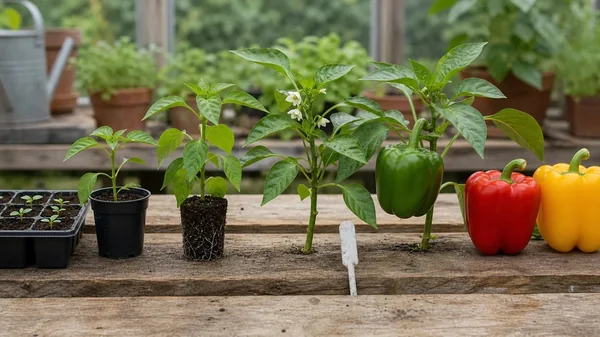 Bell Pepper Plant Growing Stages: Seedling to Colored Fruit
