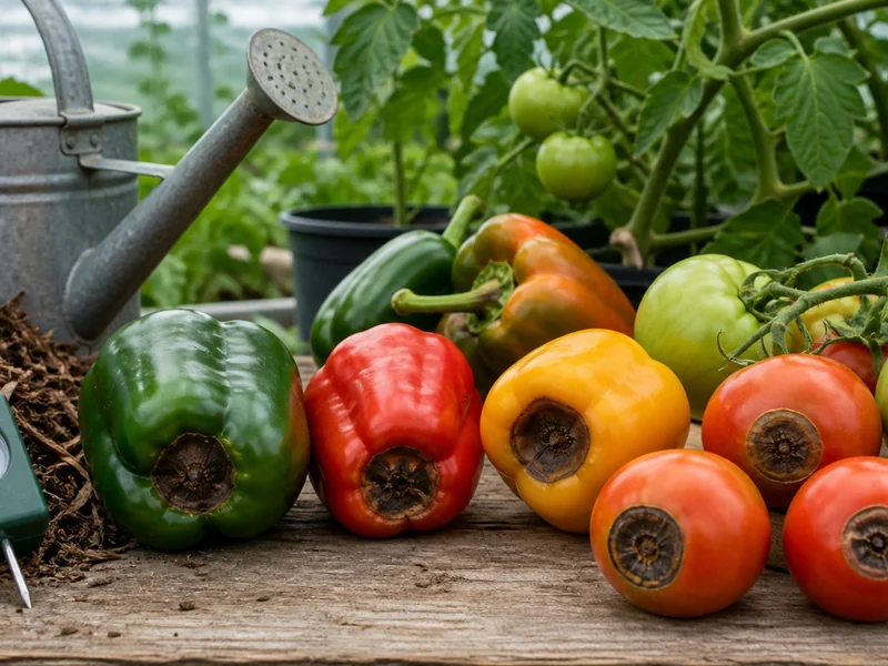 Blossom End Rot on Peppers and Tomatoes: Fix Water First - visual guide and reference