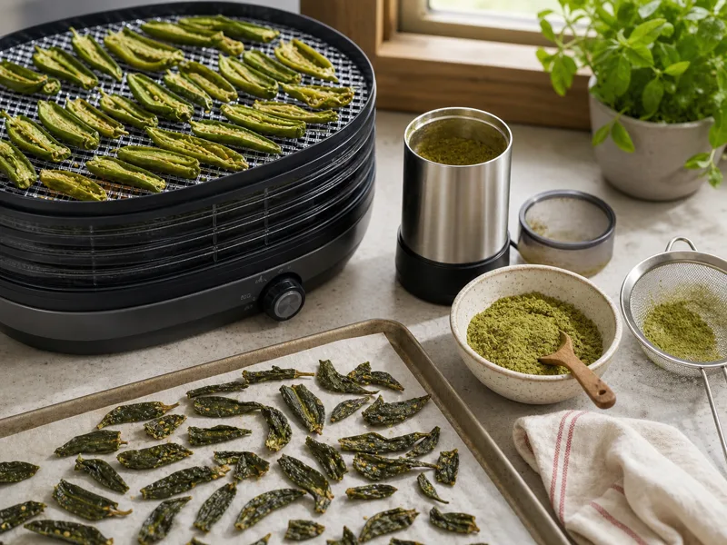 Green Chili Powder: How to Make It at Home - visual guide and reference