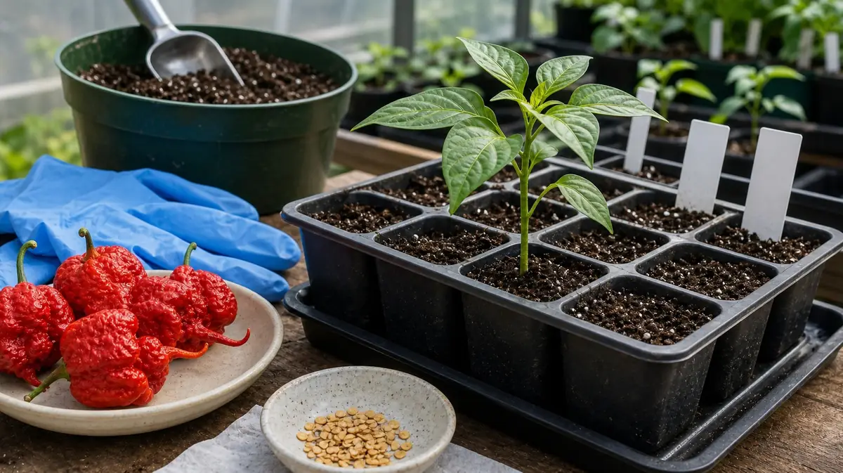 How to Grow Carolina Reapers from Seed - visual guide and reference