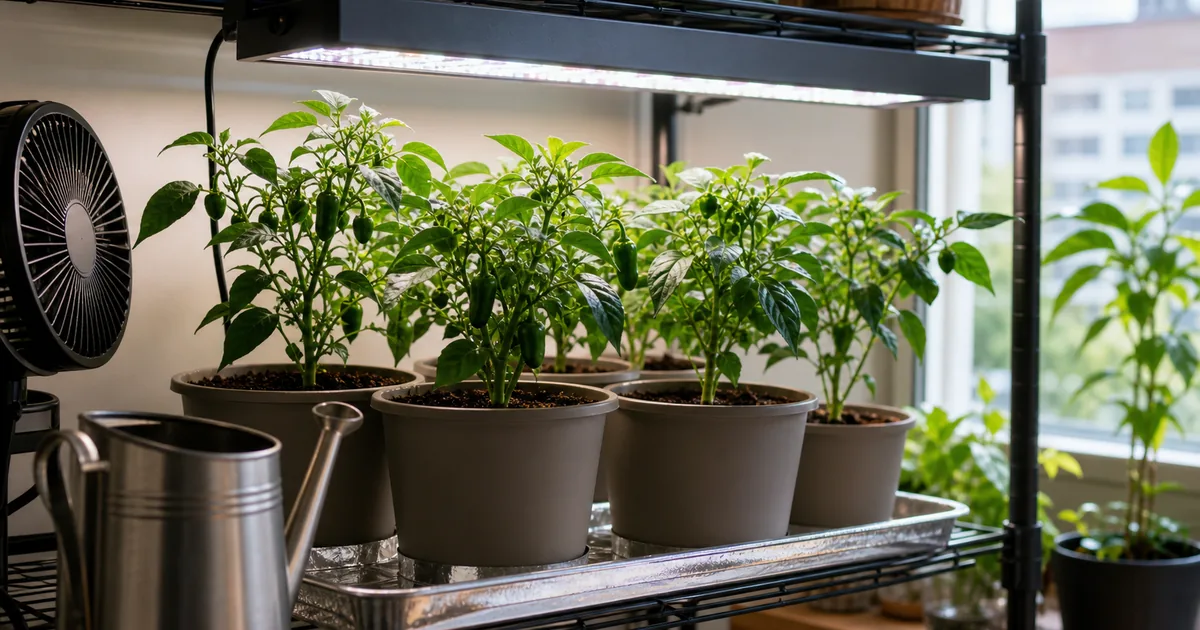Growing Peppers Indoors Without Weak Plants