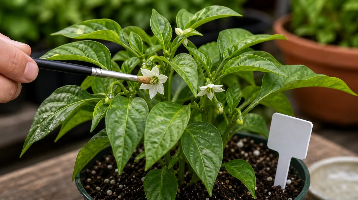How to Pollinate Pepper Plants by Hand - visual guide and reference