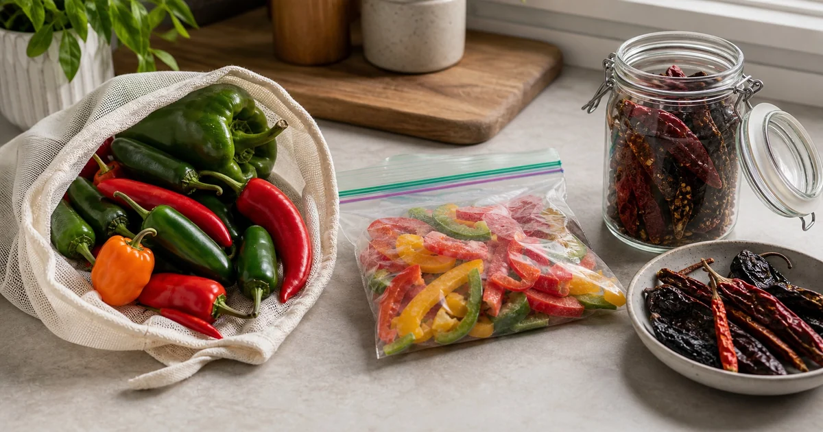 Meat Storage Using Pepper How to Store Peppers: Fridge, Freezer & Dried (Simple Guide)