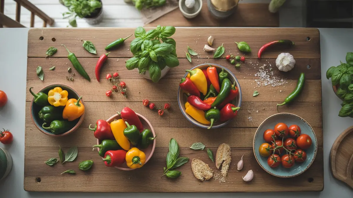 Pepper Companion Planting - visual guide and reference