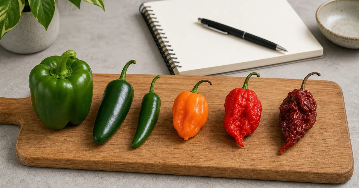 Pepper Heat Chart 50+ Peppers Ranked by SHU and Use