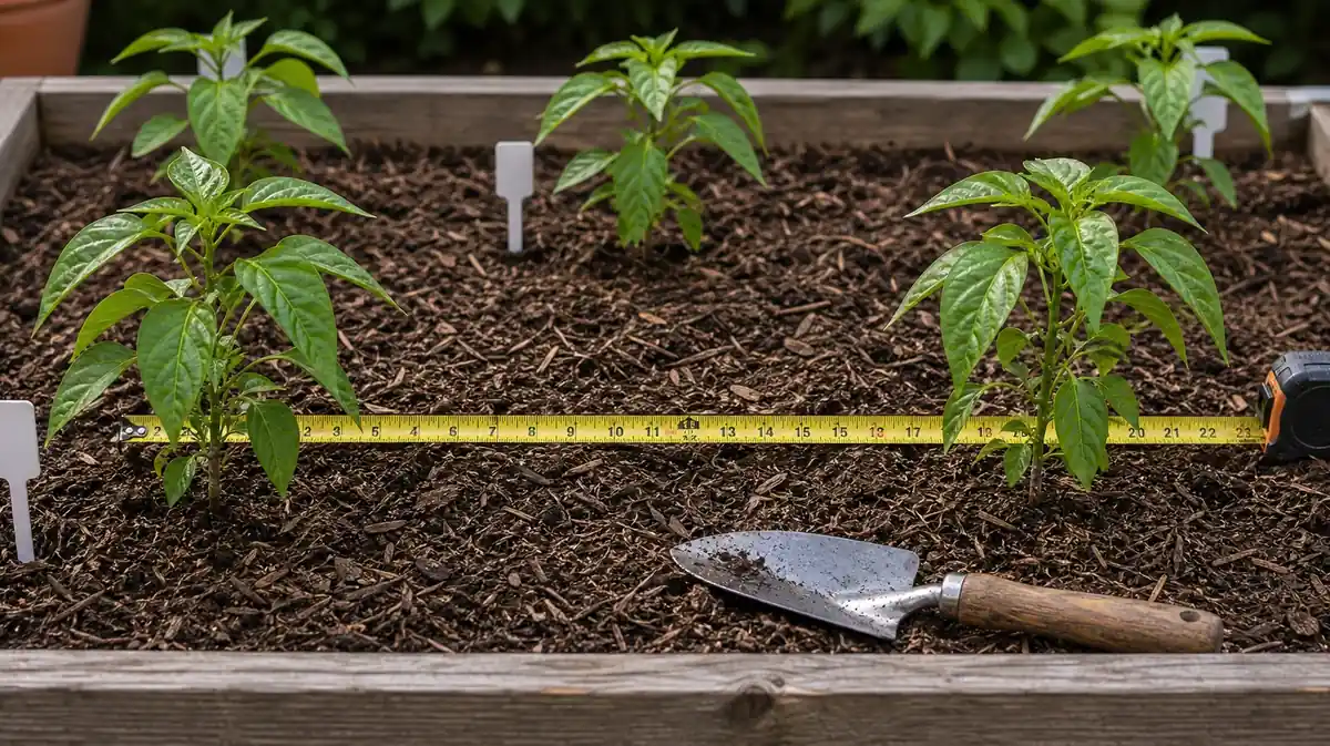 Pepper Plant Spacing Guide - visual guide and reference
