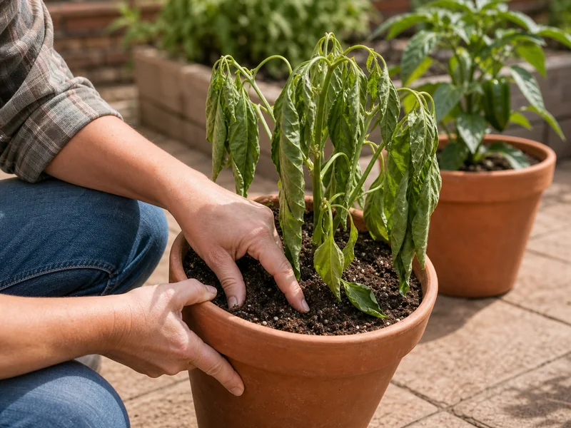 Pepper Plants Wilting: How to Tell Thirst From Root Trouble - visual guide and reference