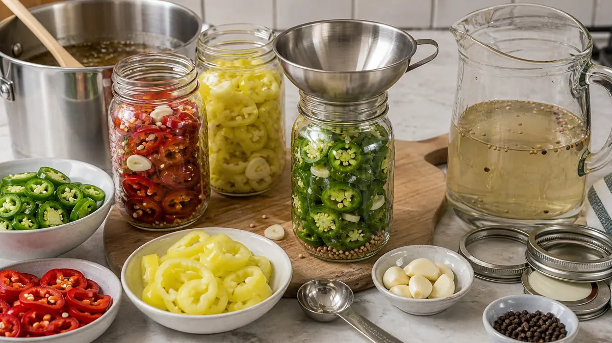 How to Pickle Peppers - visual guide and reference
