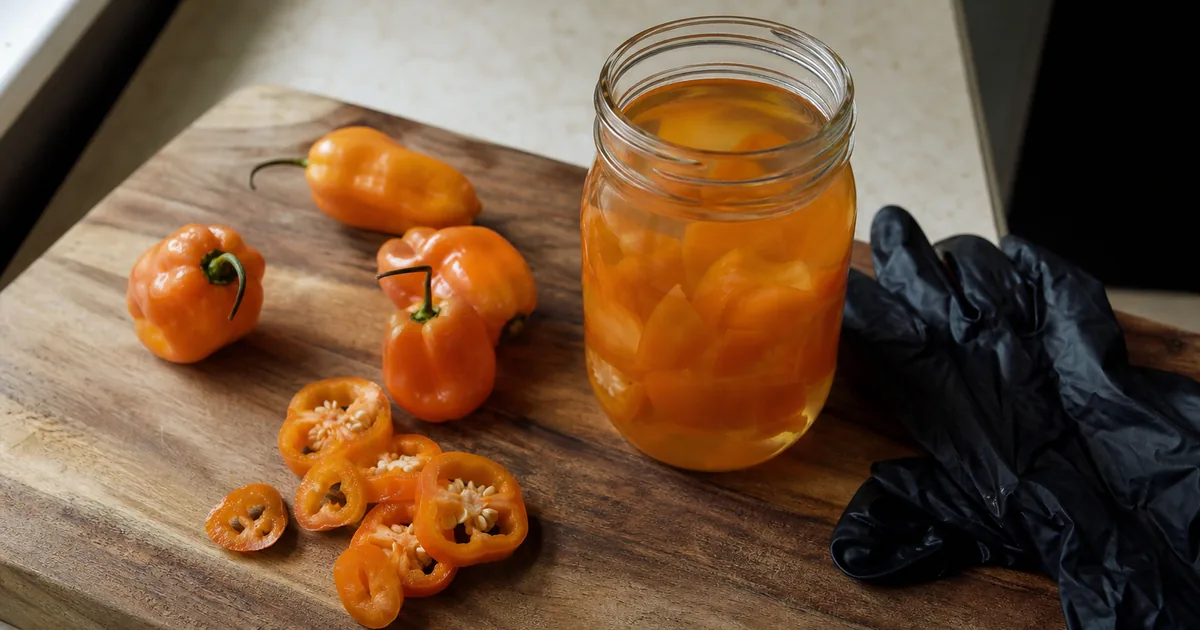 Pickled Habaneros With Bright Brine and Real Heat