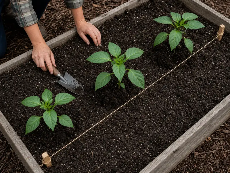 Poblano Pepper Planting: Give the Big Plants Room - visual guide and reference
