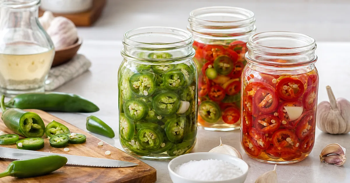 Quick Pickled Peppers With a Crisp 2:1 Brine