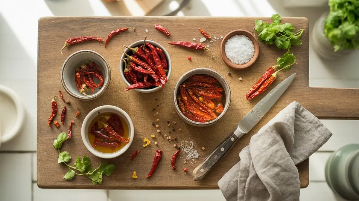 How to Rehydrate Dried Peppers - visual guide and reference