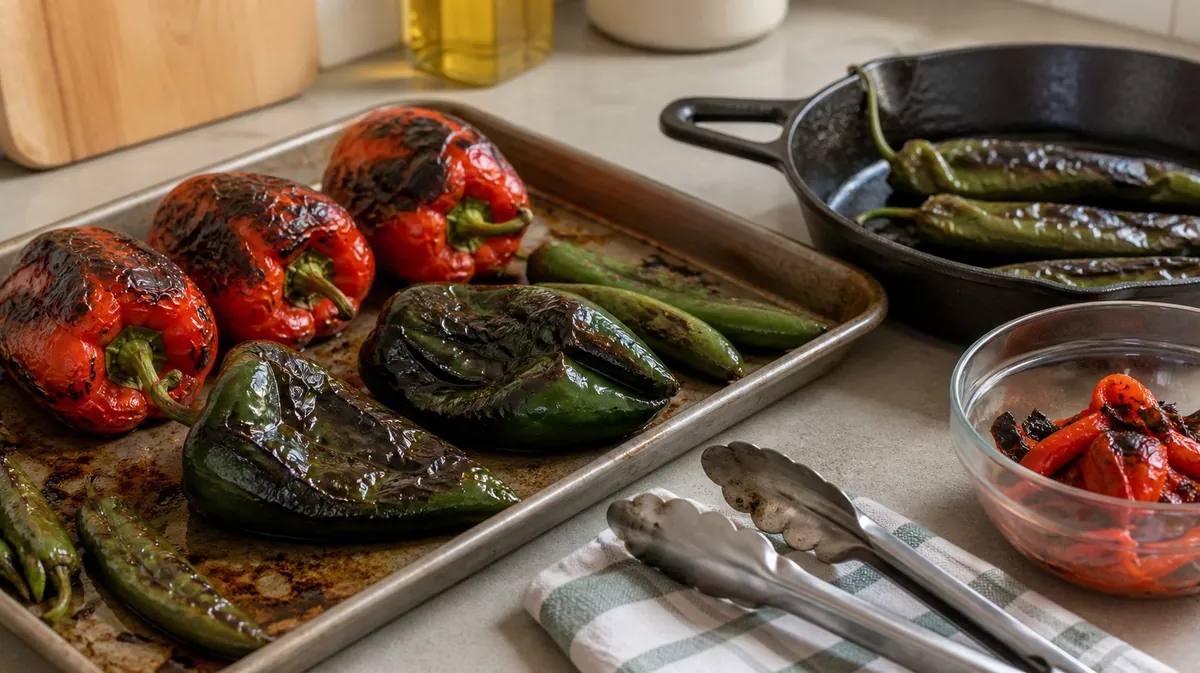 How to Roast Peppers - visual guide and reference