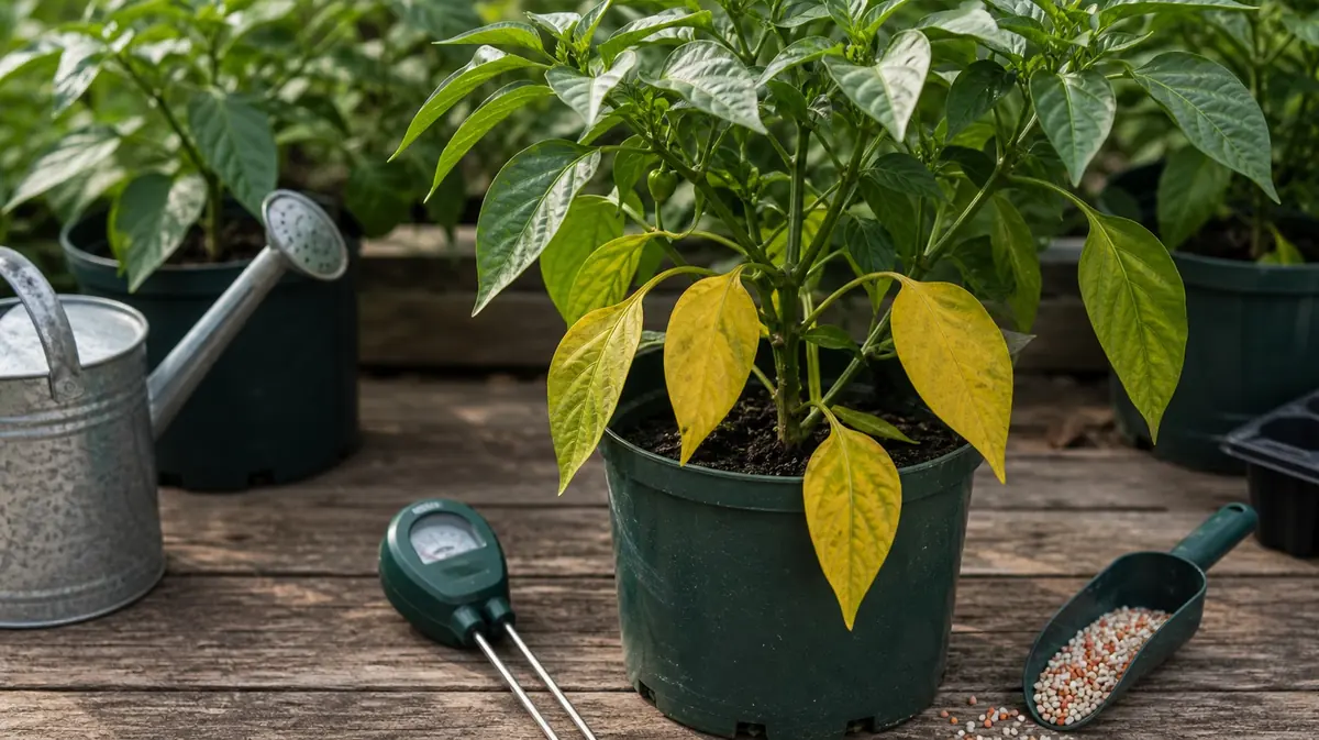 Pepper Plant Leaves Turning Yellow - visual guide and reference