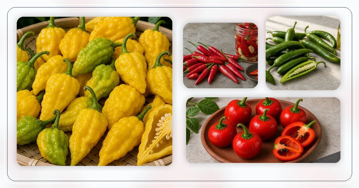 Capsicum pubescens Varieties hub with route-specific pepper varieties arranged for browsing