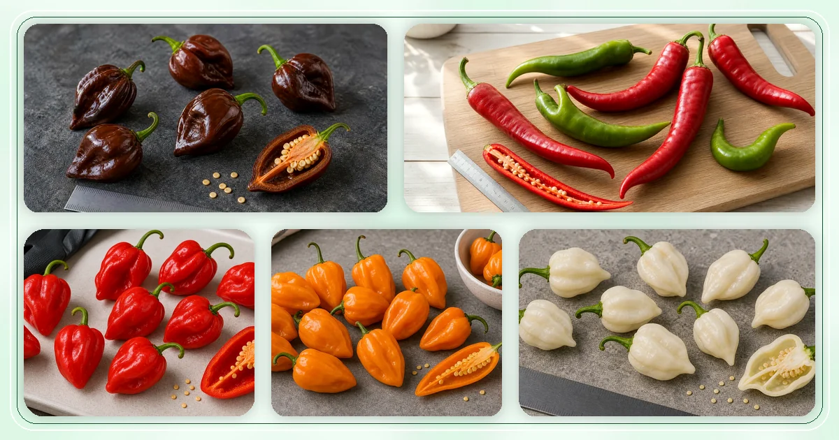 Caribbean Peppers hub with route-specific pepper varieties arranged for browsing
