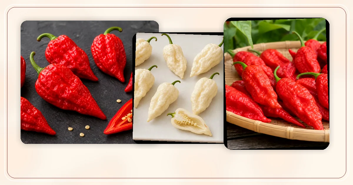 Indian Peppers hub with route-specific pepper varieties arranged for browsing