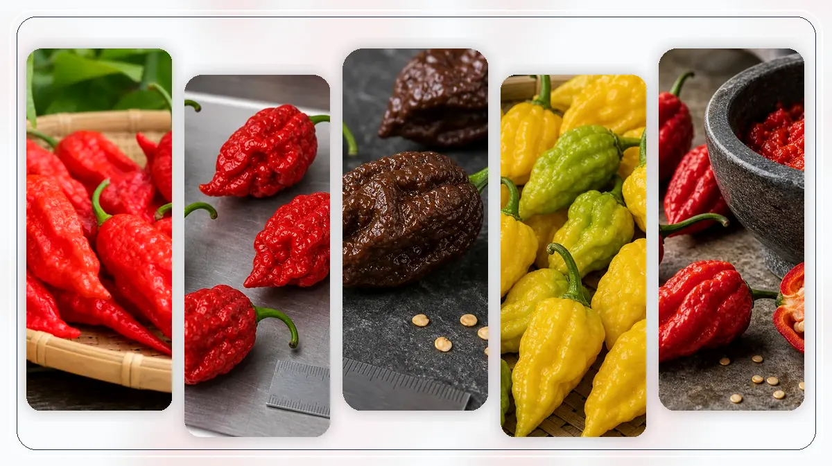 Indian Peppers in-post pepper reference image with varied cultivars and kitchen context
